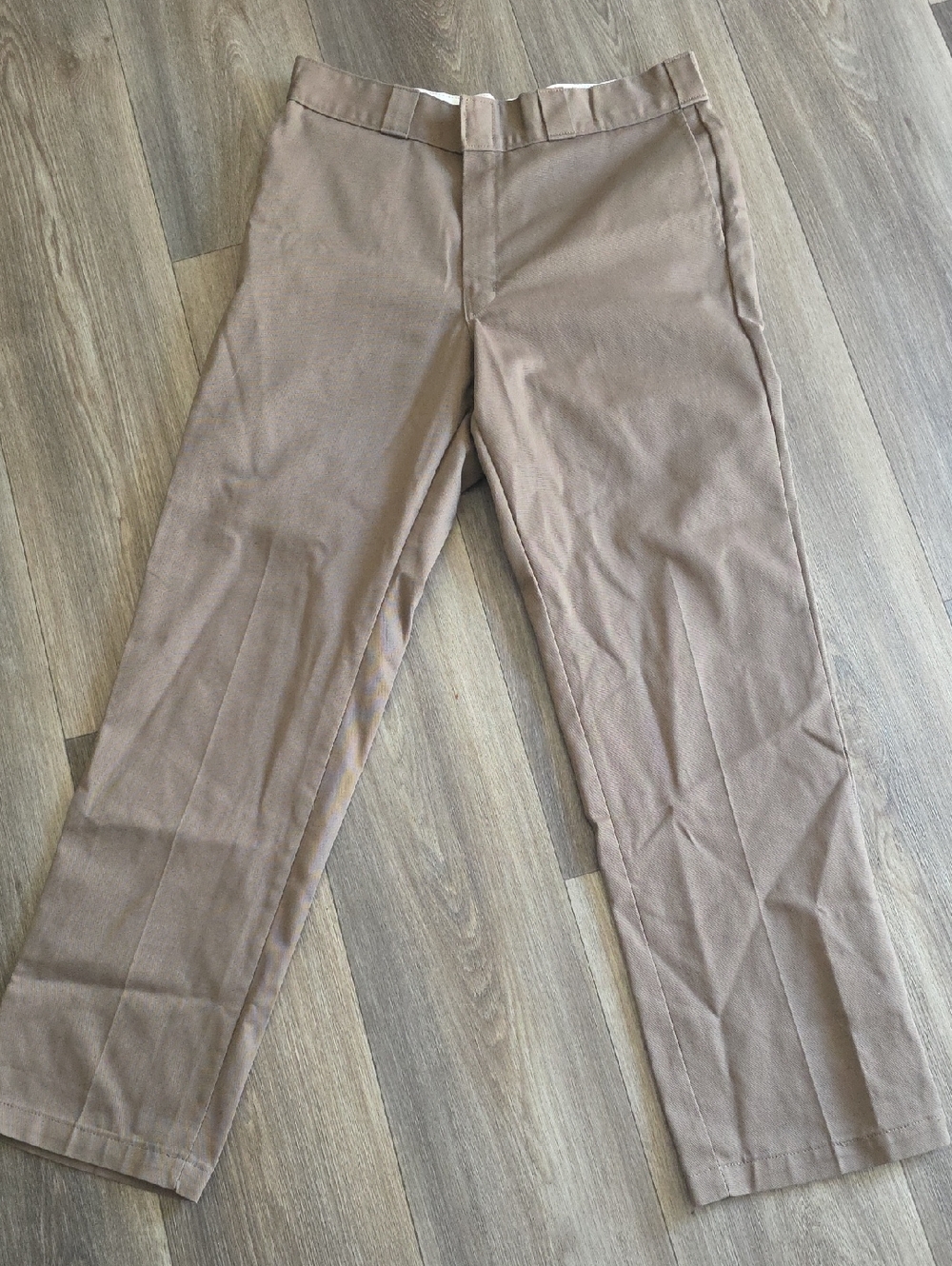 Dickies 34 × 32 Tan Straight-Leg Work Chinos